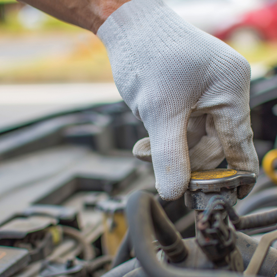 White String Knit Gloves 